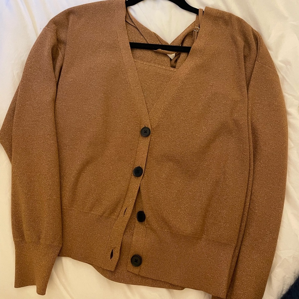 ALC shimmery top and cardigan set - sold out everywhere